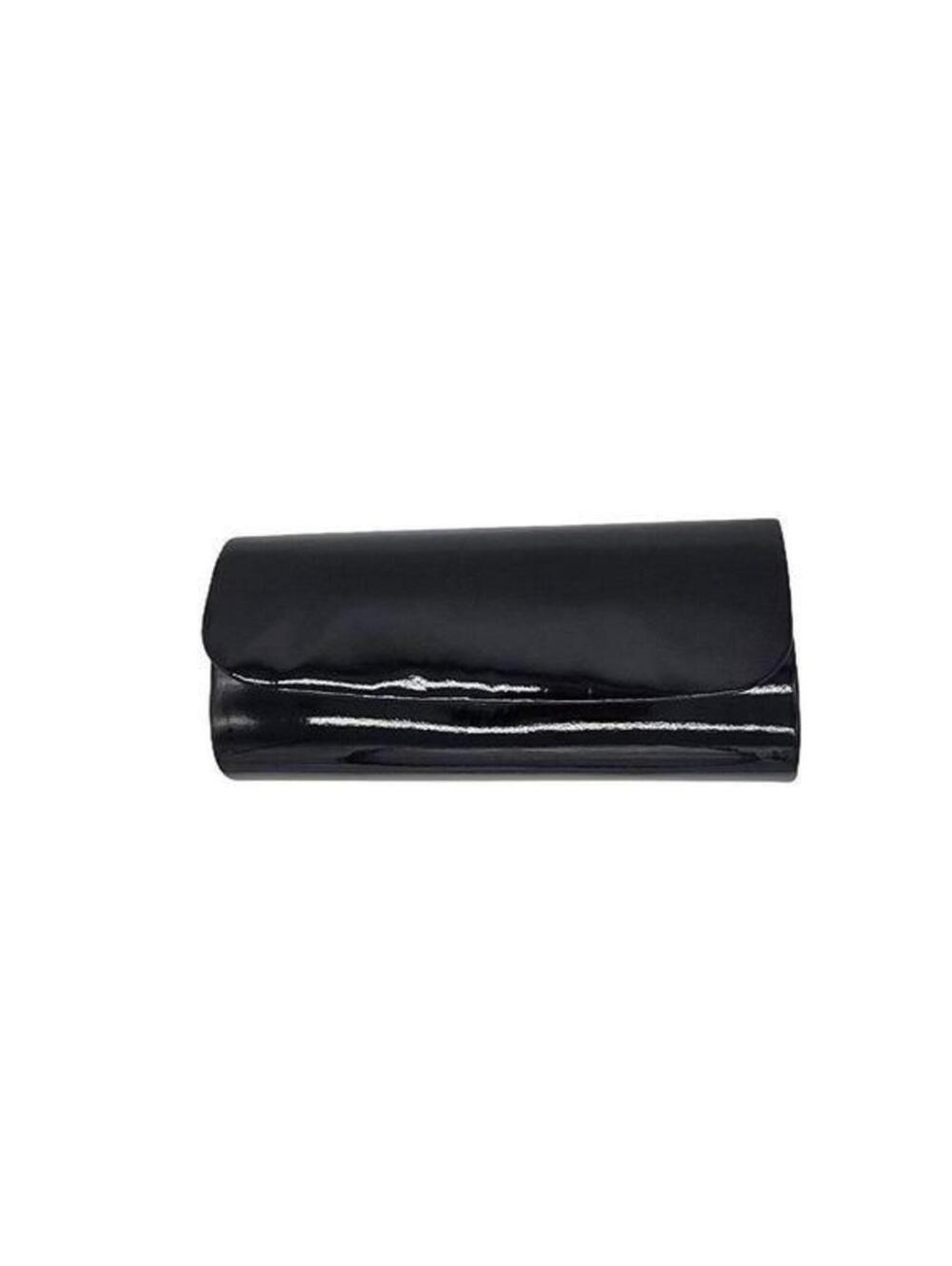 Beautiful Clutch Bags With Detachable Straps For All Occasions, Black Shiny